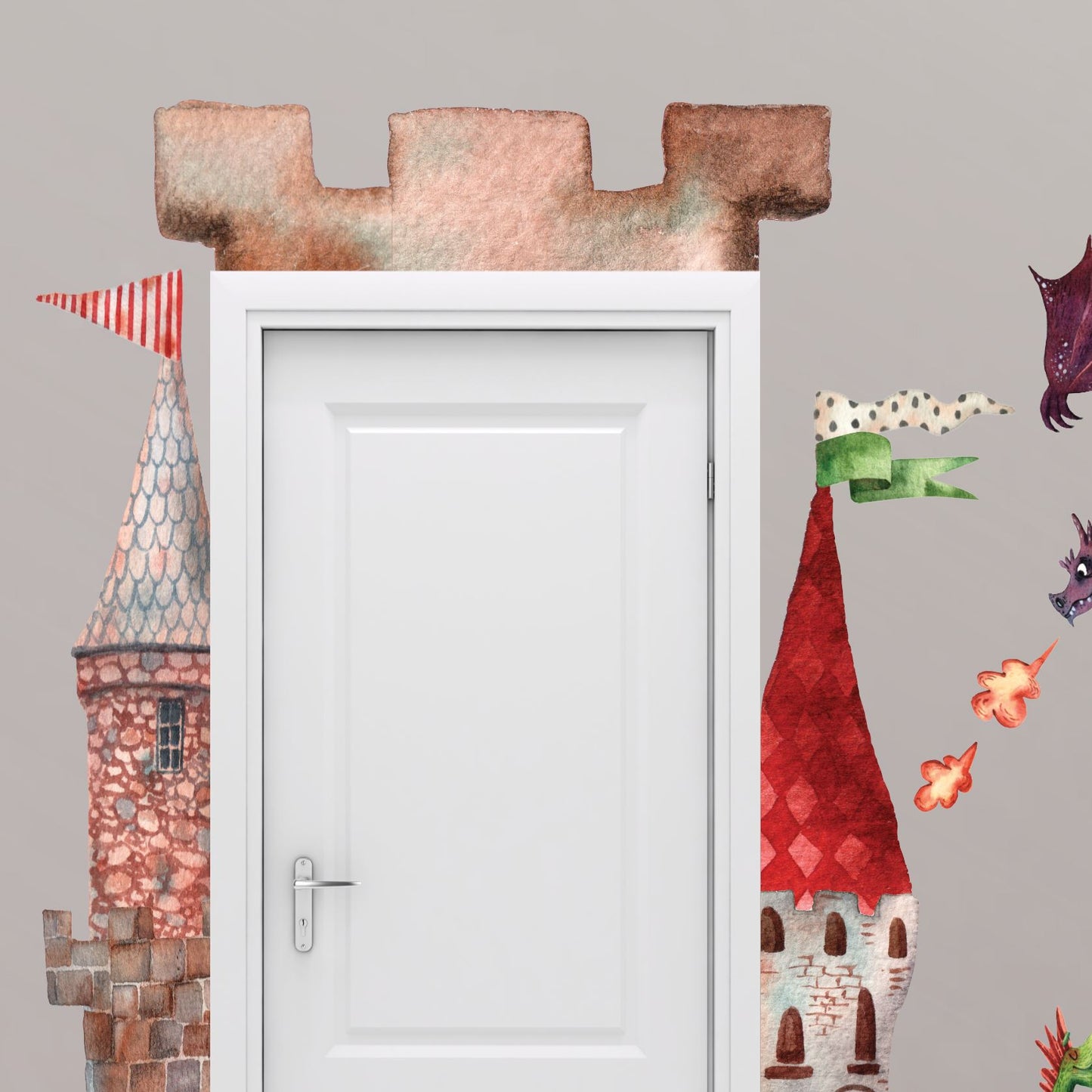 Castle and Dragons Wall Stickers | Door Decoration Wall Decals - wall decals - Picture Perfect Decals