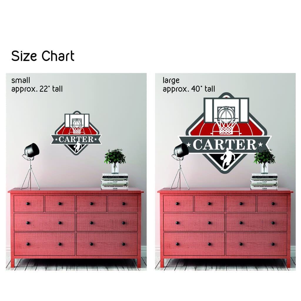 Custom Baseball Wall Decal | Any name and team colors! - Picture Perfect Decals