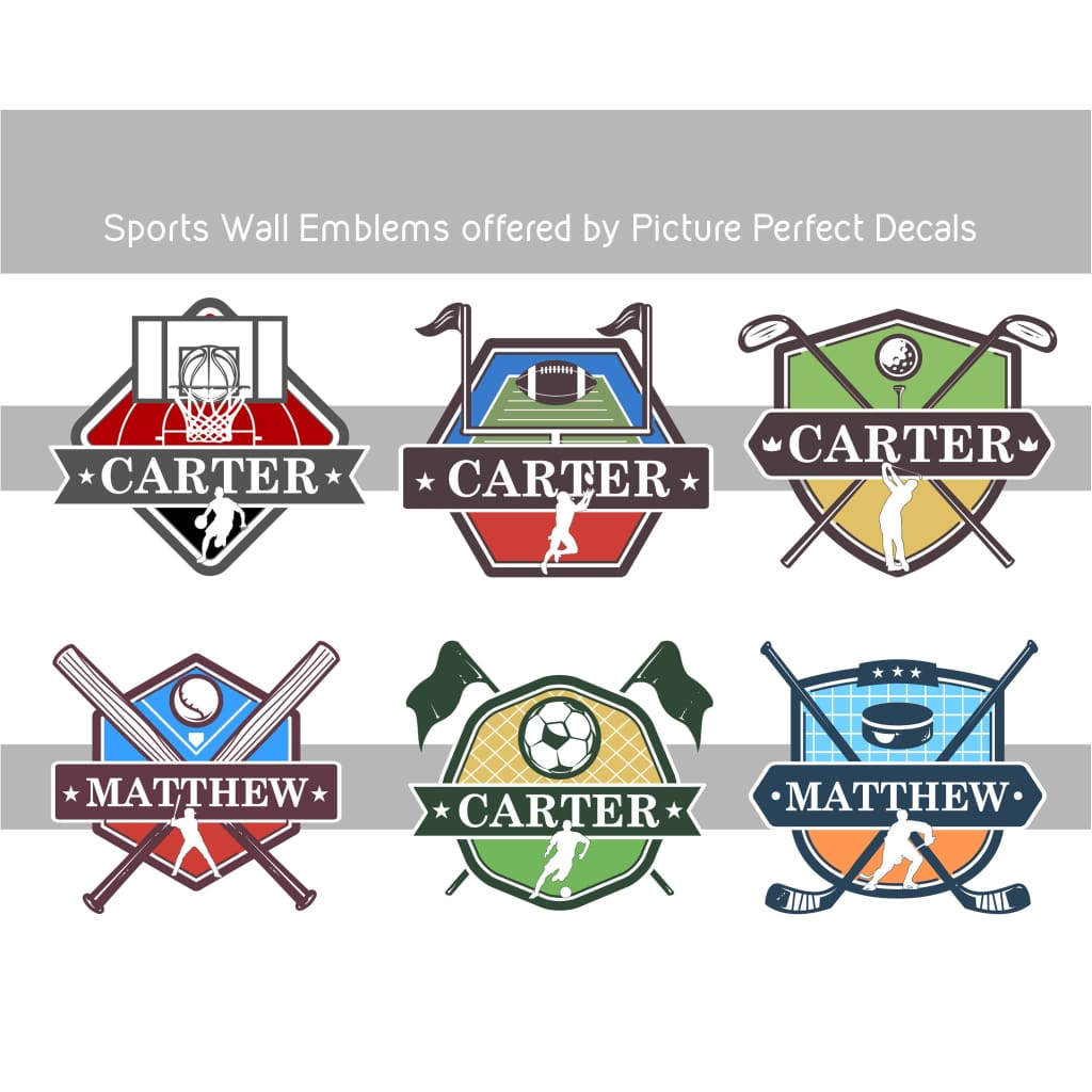Custom Basketball Wall Decals | Any name and team colors! - Picture Perfect Decals