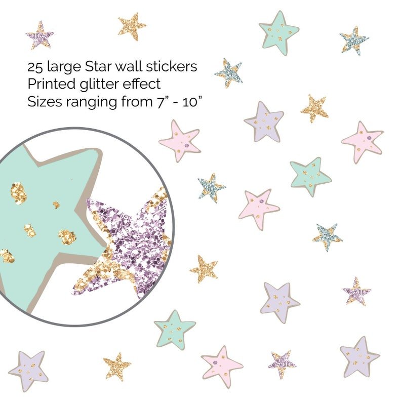 Large Stars Wall Stickers Removable Star Wallpaper Decals - Picture Perfect Decals