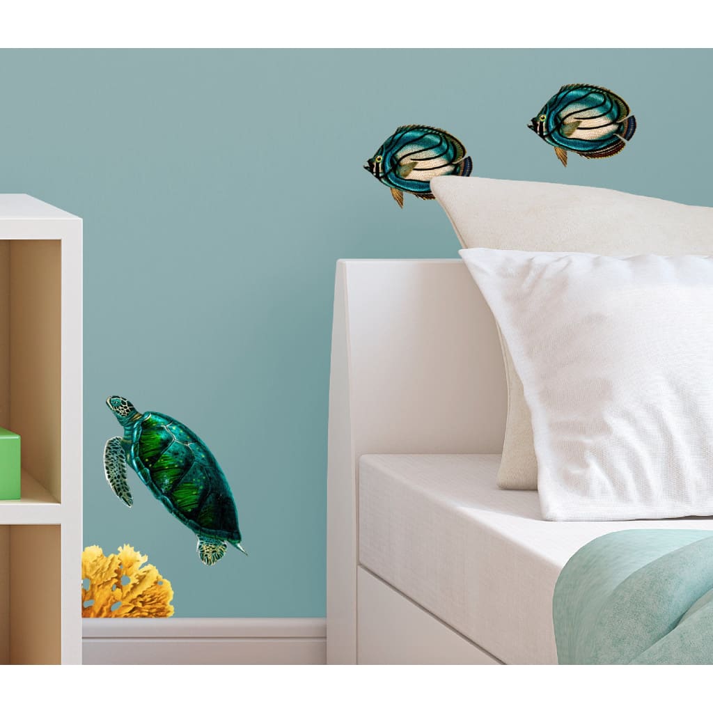 Peel and Stick Under the Sea Decals Shark Octopus Fish - Picture Perfect Decals