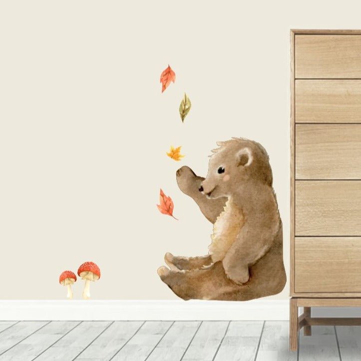 Woodland Nursery Removable Wall Decals | Sitting Bear - wall decals - Picture Perfect Decals