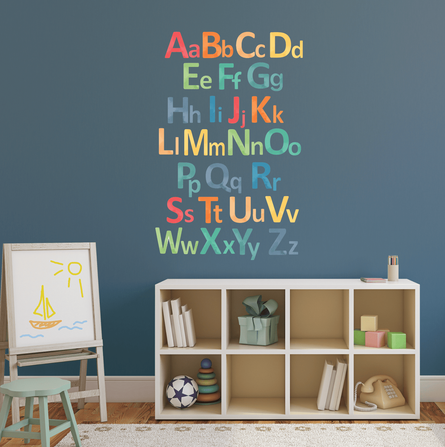 Alphabet Wall Decals | Watercolor Letters Wall Stickers A - Z - Home Decor Decals - Lolistix