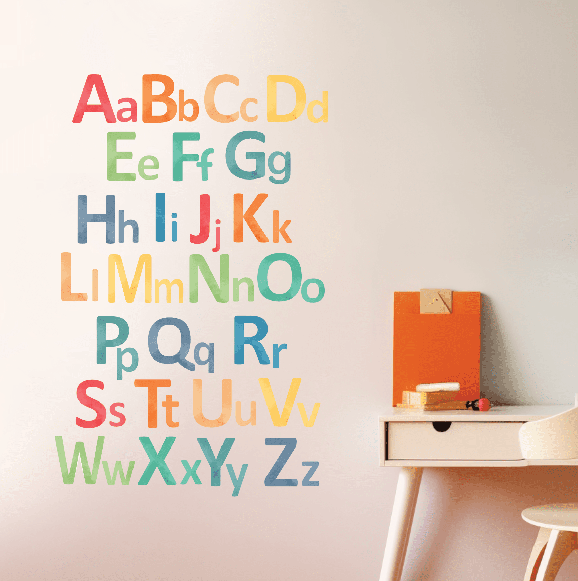 Alphabet Wall Decals | Watercolor Letters Wall Stickers A - Z - Home Decor Decals - Lolistix