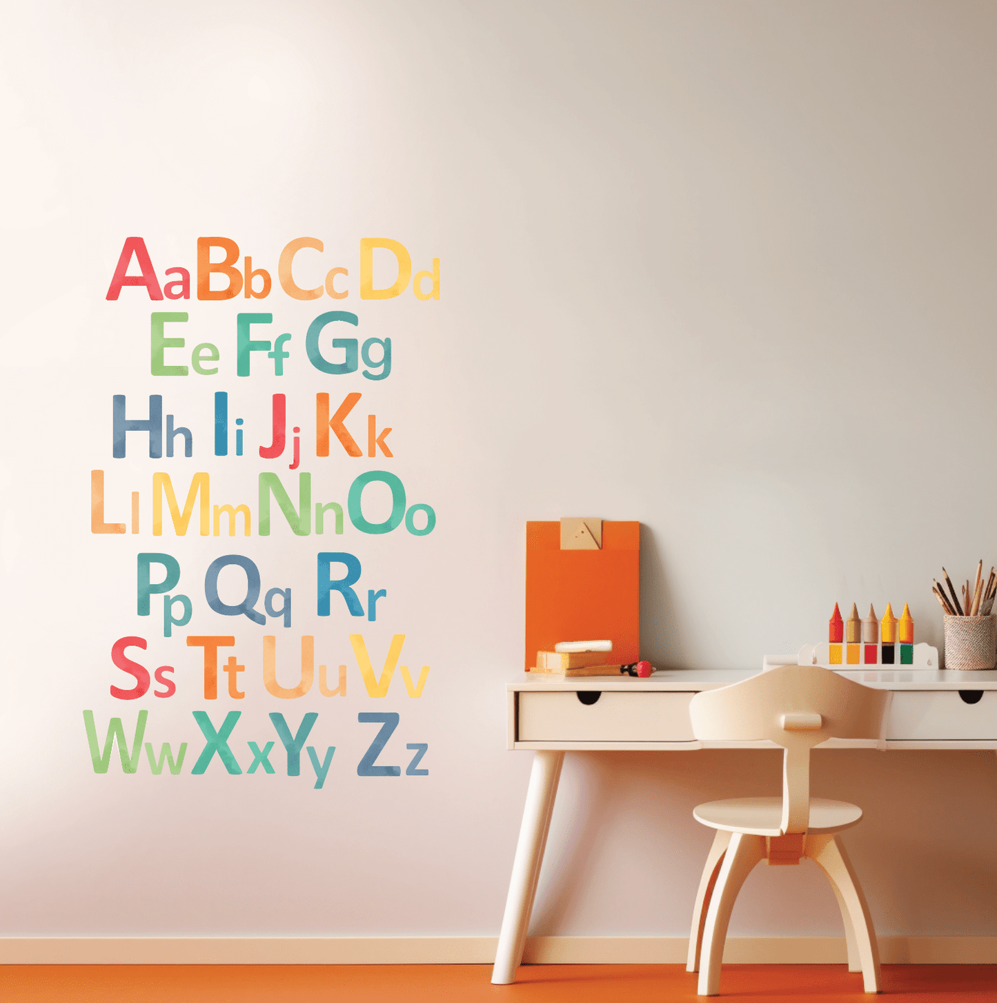 Alphabet Wall Decals | Watercolor Letters Wall Stickers A - Z - Home Decor Decals - Lolistix