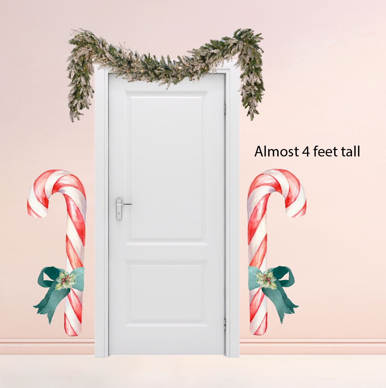 Candy Cane Christmas Wall Decals 2 - pack - Home Decor Decals - Lolistix