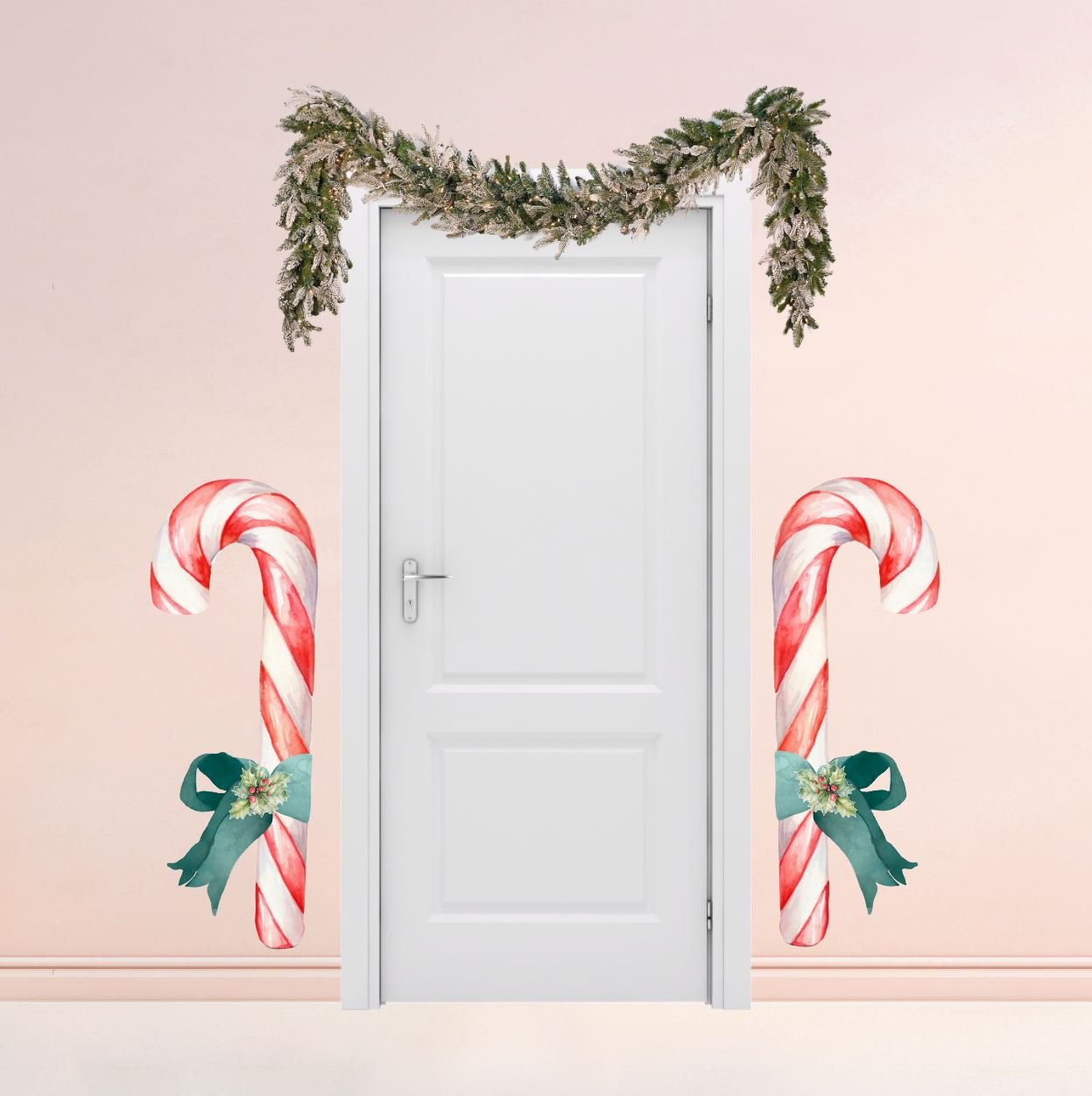 Candy Cane Christmas Wall Decals 2 - pack - Home Decor Decals - Lolistix