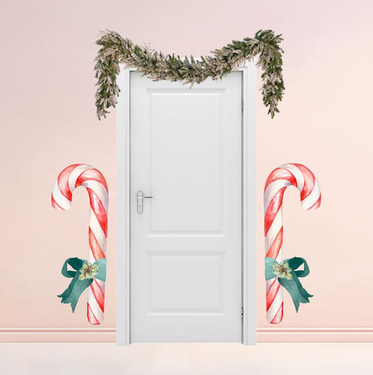 Candy Cane Christmas Wall Decals 2 - pack - Home Decor Decals - Lolistix