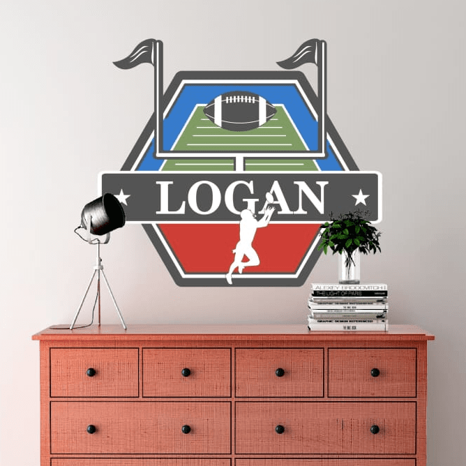 Custom Football Wall Decals | Any name and team colors! - Lolistix