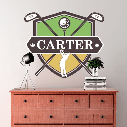 Custom Golf Wall Decal Custom | Any name and team colors! - Lolistix