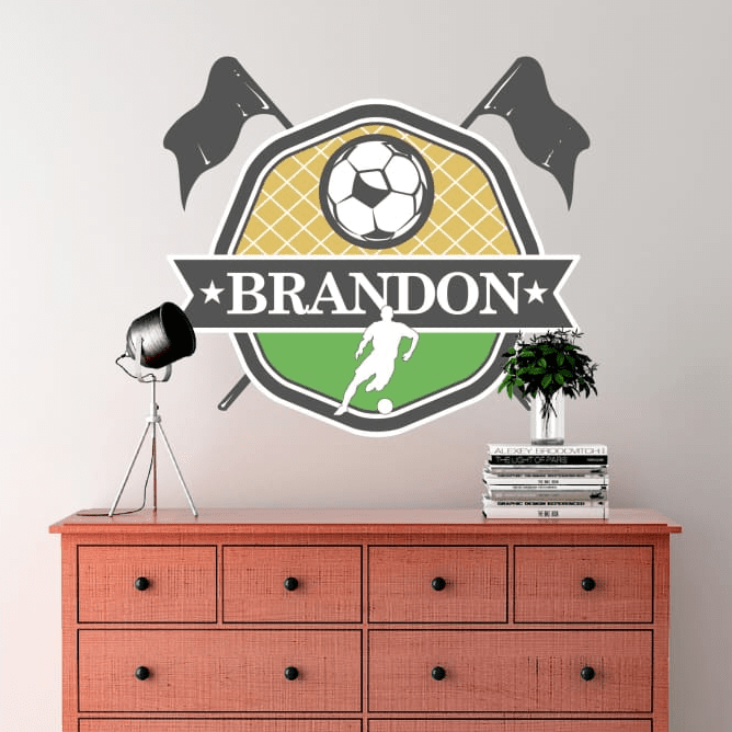 Custom Soccer Wall Decals | Any name and team colors! - Lolistix