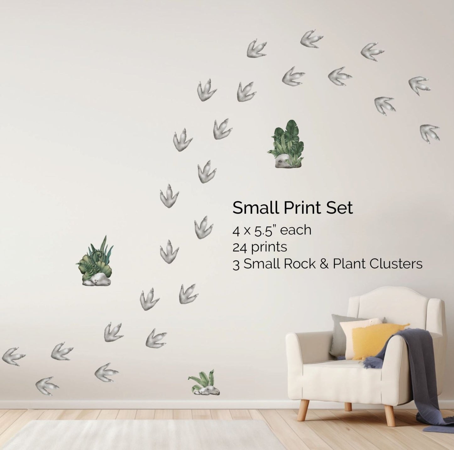 Dinosaur Walking Footsteps Wall Decals - Lolistix