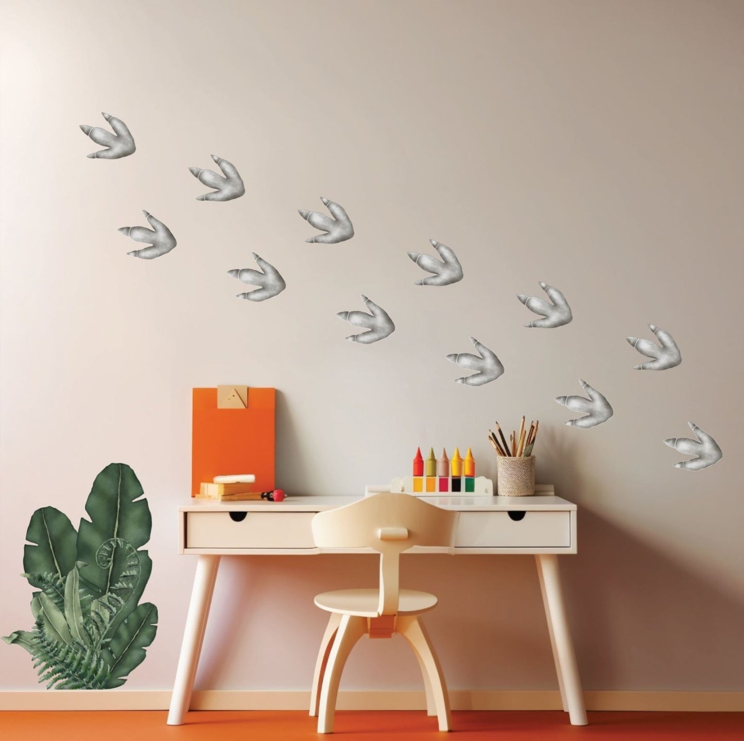 Dinosaur Walking Footsteps Wall Decals - Lolistix