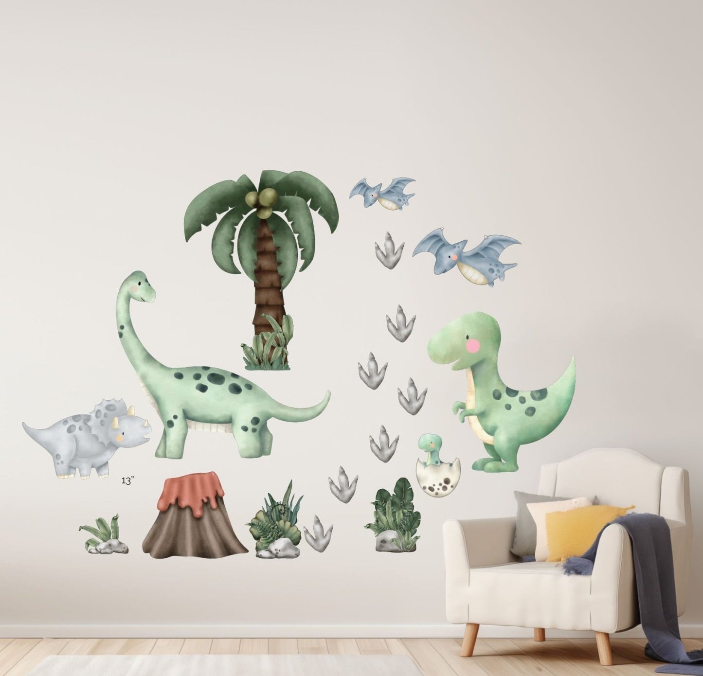 Dinosaur Wall Decals T-Rex Dinos - Lolistix