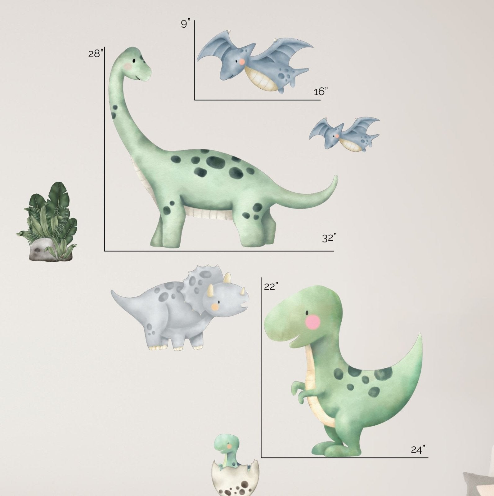 Dinosaur Wall Decals T-Rex Dinos - Lolistix