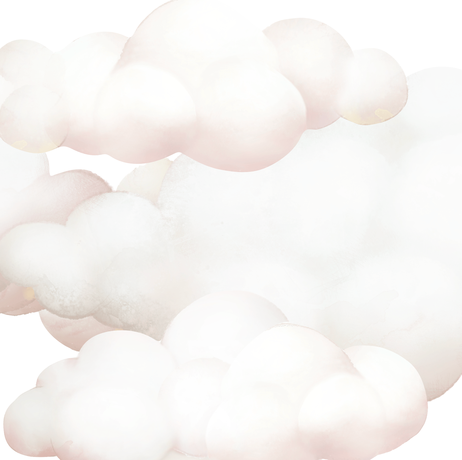 Fluffy Cloud Fabric Wall Stickers, Large Cloud Wall Decals - Home Decor Decals - Lolistix