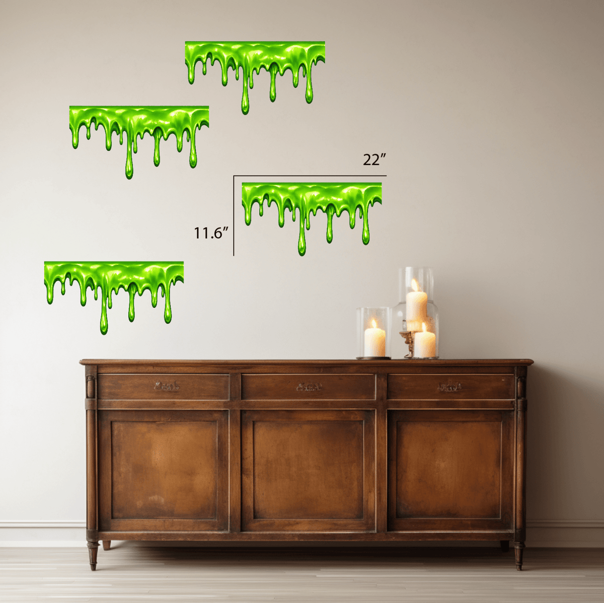 Green Slime Drip Wall Decals – Removable Halloween Wall Border - Wall Decals - Lollistix Wall Decals