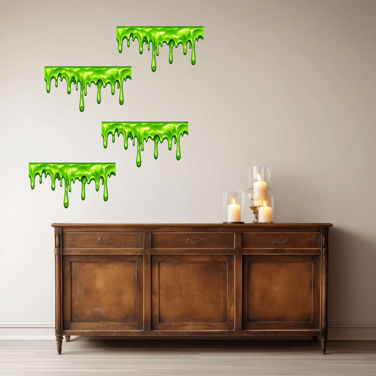 Green Slime Drip Wall Decals – Removable Halloween Wall Border - Wall Decals - Lollistix Wall Decals