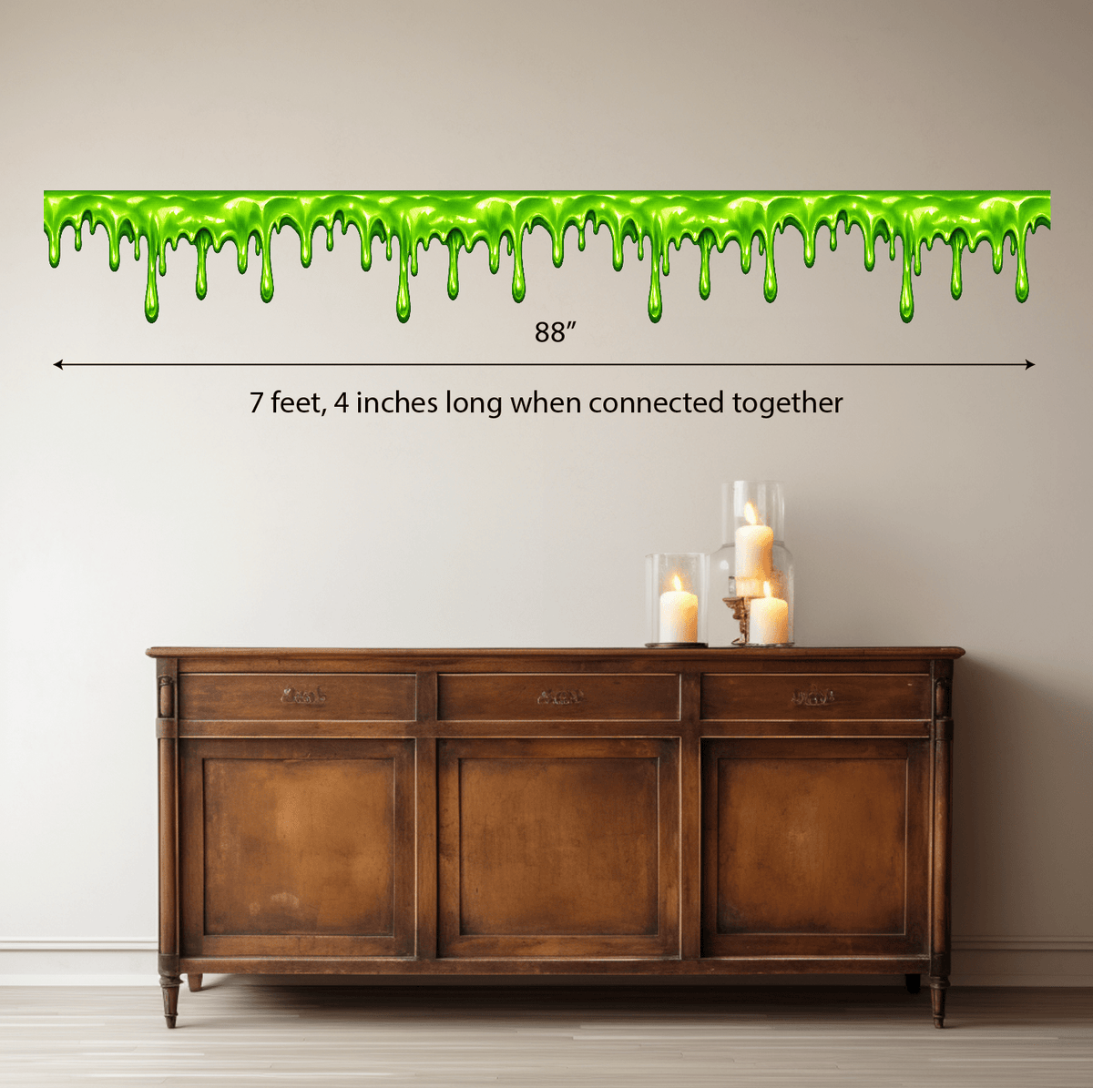 Green Slime Drip Wall Decals – Removable Halloween Wall Border - Wall Decals - Lollistix Wall Decals
