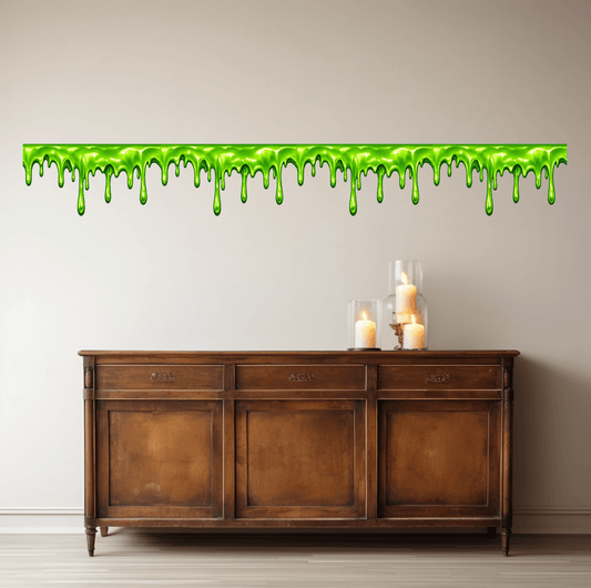 Green Slime Drip Wall Decals – Removable Halloween Wall Border - Wall Decals - Lollistix Wall Decals
