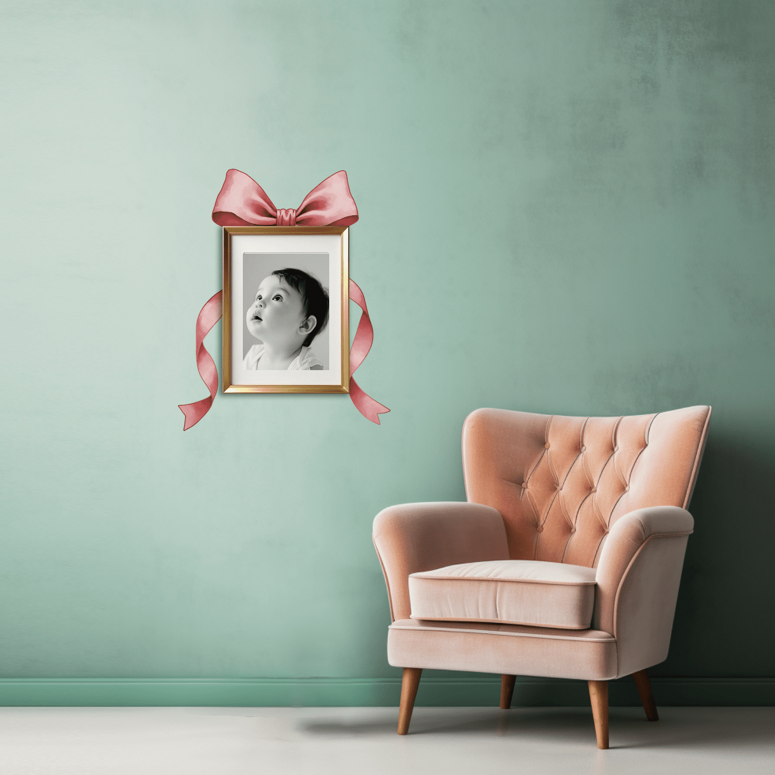 Large Pink Bow Wall Decal – Separate Pieces for Customizable Layout - Ribbon Wall Sticker - Home Decor Decals - Lolistix