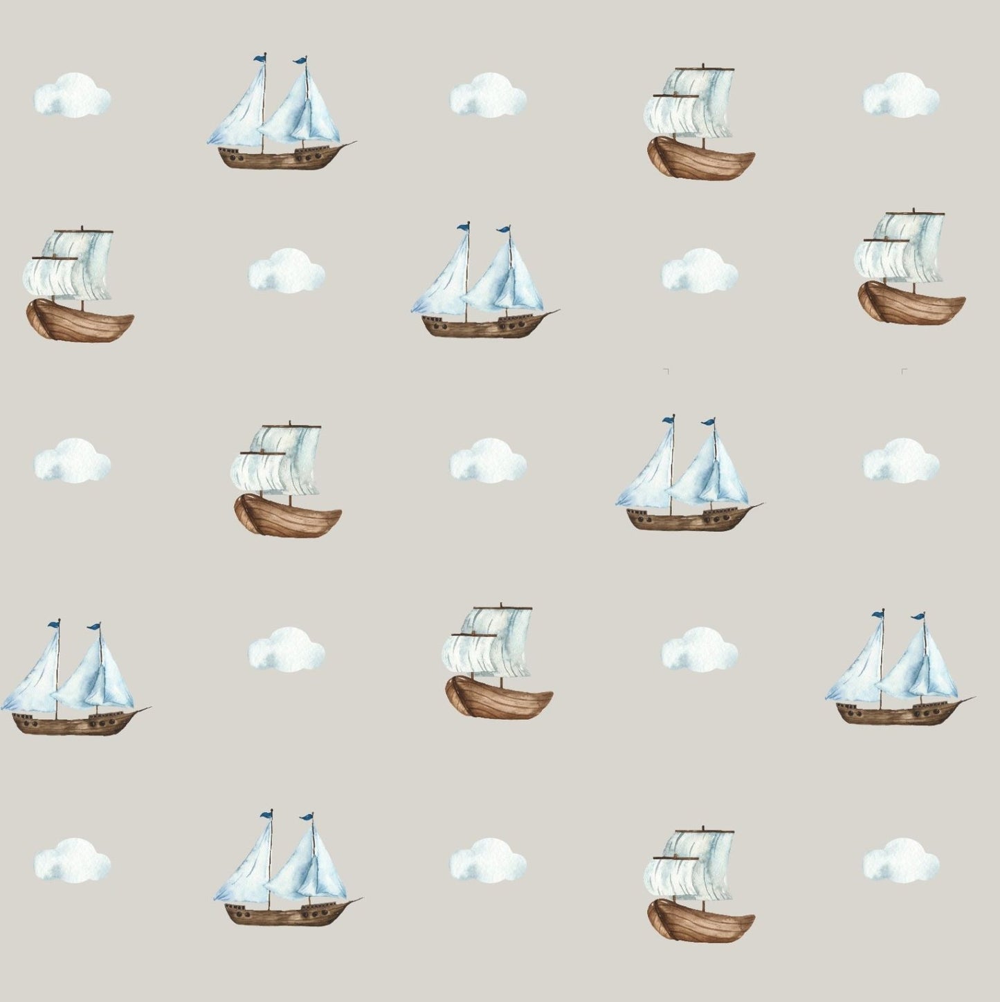 Sailboat Coastal Wall Decals | Watercolor Nautical Stickers - Home Decor Decals - Lolistix