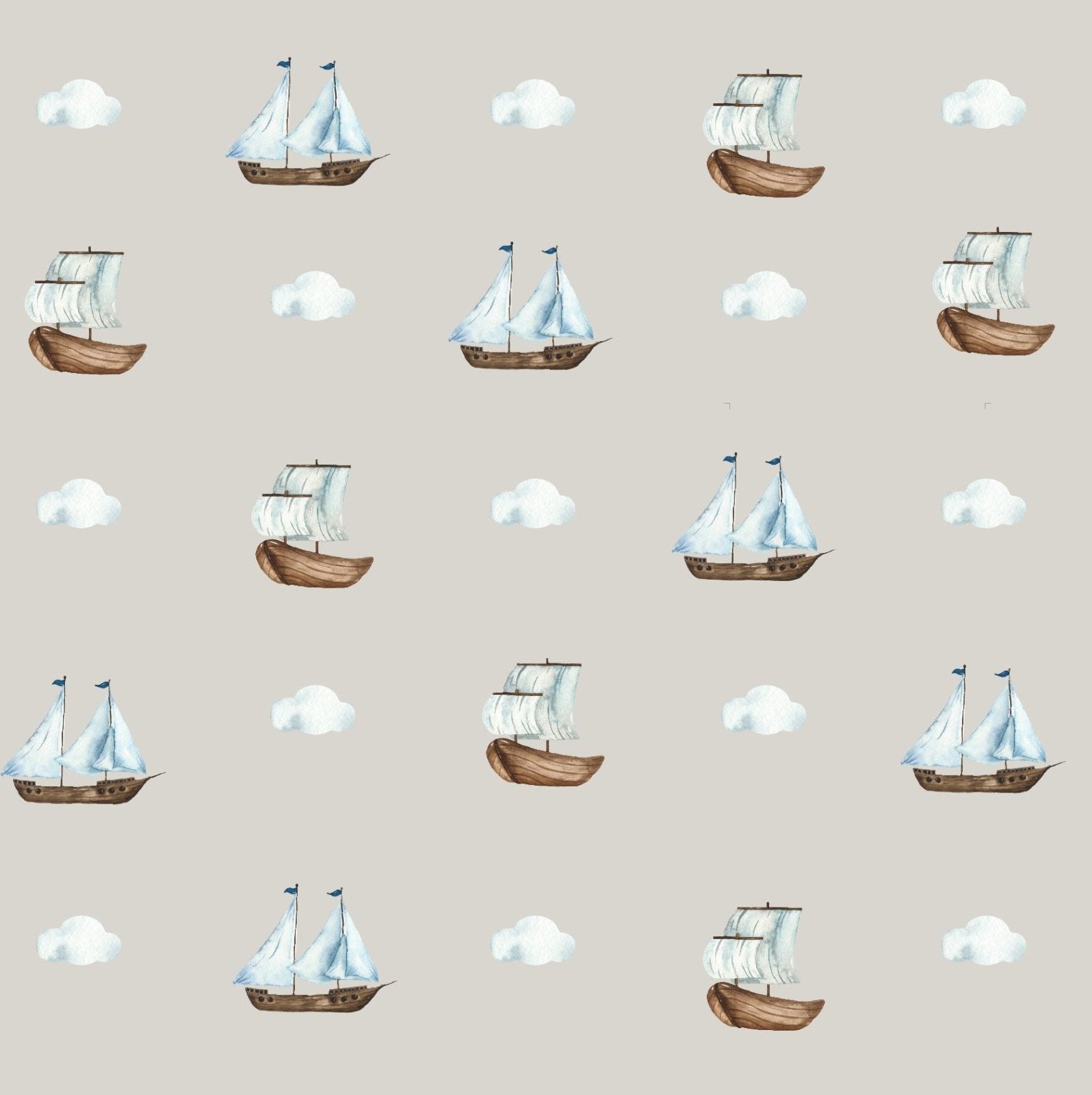 Sailboat Coastal Wall Decals | Watercolor Nautical Stickers - Home Decor Decals - Lolistix