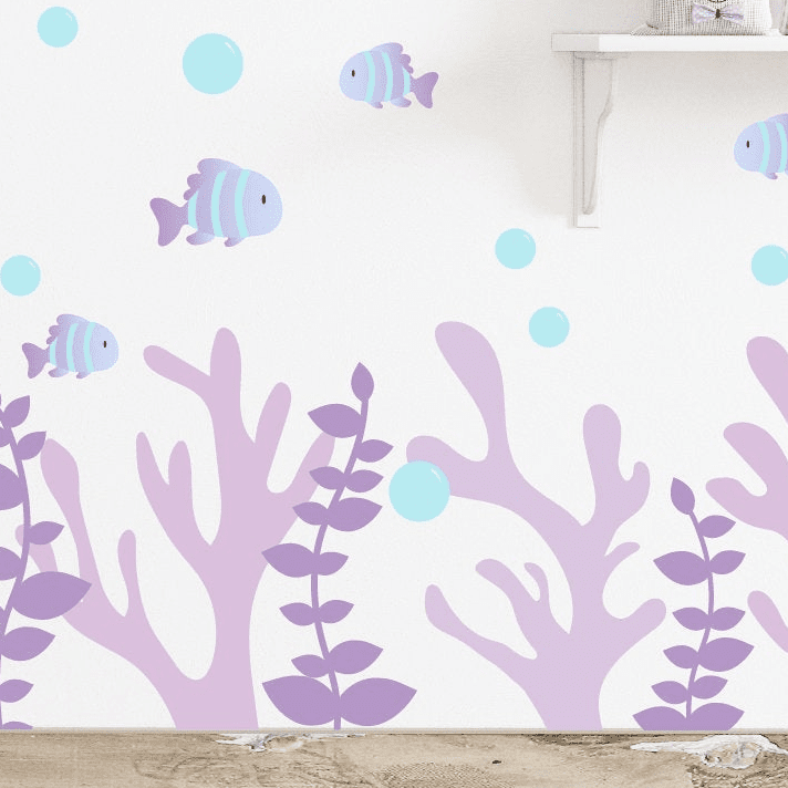 Under the Sea Fish Wall Decals | Coral Reef Wallpaper Stickers - Lolistix