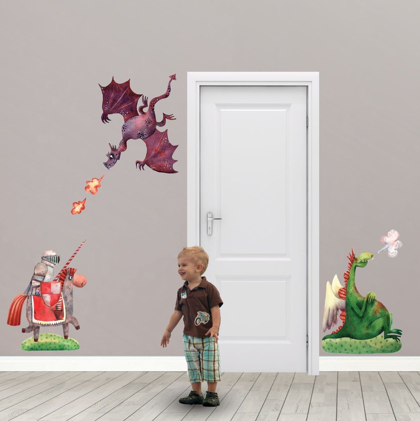Castle and Dragons Wall Stickers | Door Decoration Wall Decals - wall decals - Picture Perfect Decals