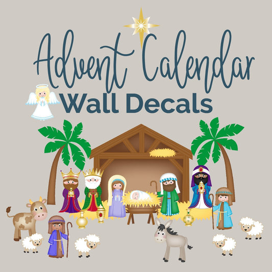 Advent Calendar Wall Decals Nativity for Kids • Countdown to Christmas! - Picture Perfect Decals
