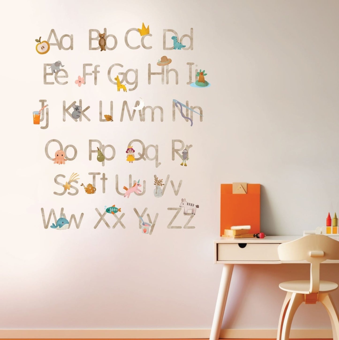 Alphabet Wall Decals | Letters With Pictures Wall Stickers A-Z - Home Decor Decals - Picture Perfect Decals