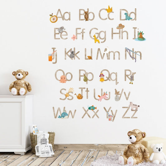 Alphabet Wall Decals | Letters With Pictures Wall Stickers A-Z - Home Decor Decals - Picture Perfect Decals