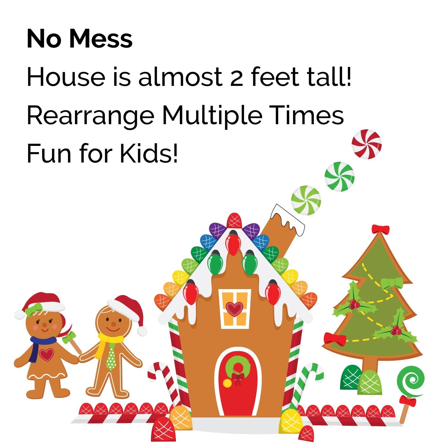 Christmas Gingerbread House Kit Wall Decals - NO MESS! - Picture Perfect Decals