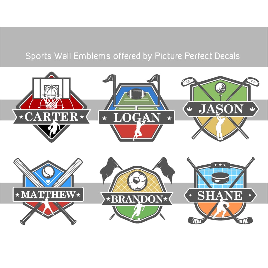 Custom Baseball Wall Decal | Any name and team colors! - Picture Perfect Decals