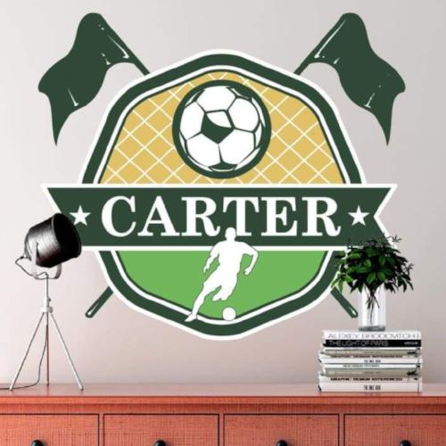 Custom Soccer Wall Decals | Any name and team colors! - Picture Perfect Decals