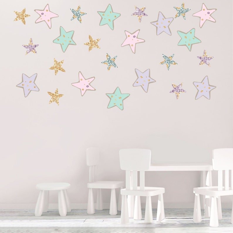 Large Stars Wall Stickers Removable Star Wallpaper Decals - Picture Perfect Decals
