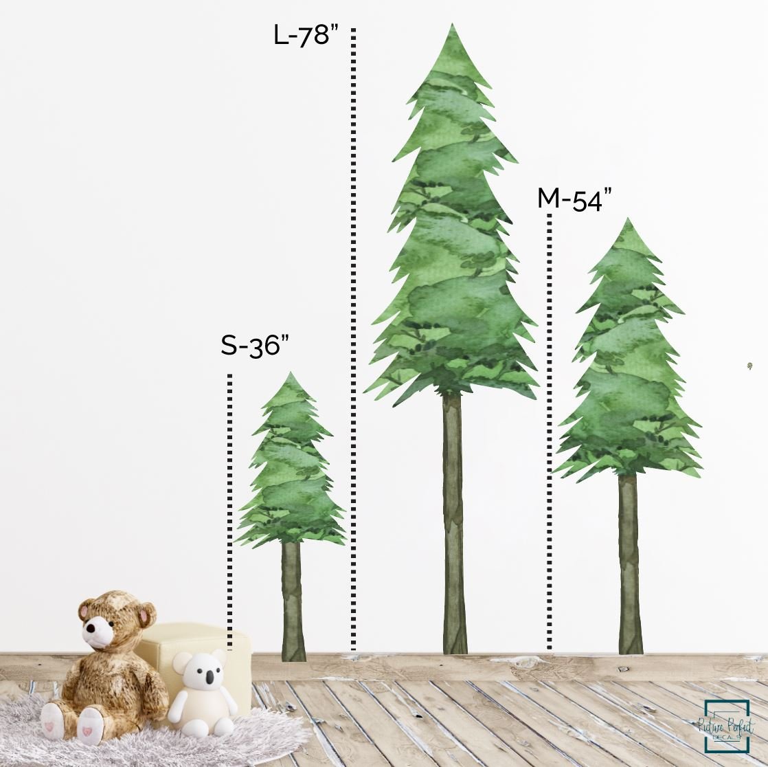 Pine Tree Wall Decals - Picture Perfect Decals