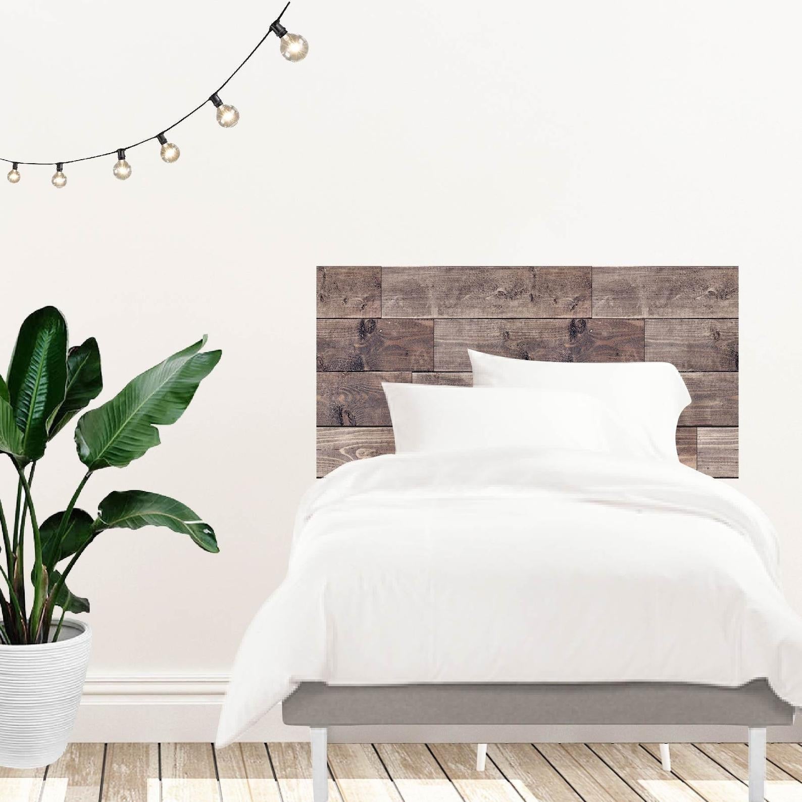 Rustic Wood Plank Wall Decal Panels | Faux Pallet Headboard – Lolistix