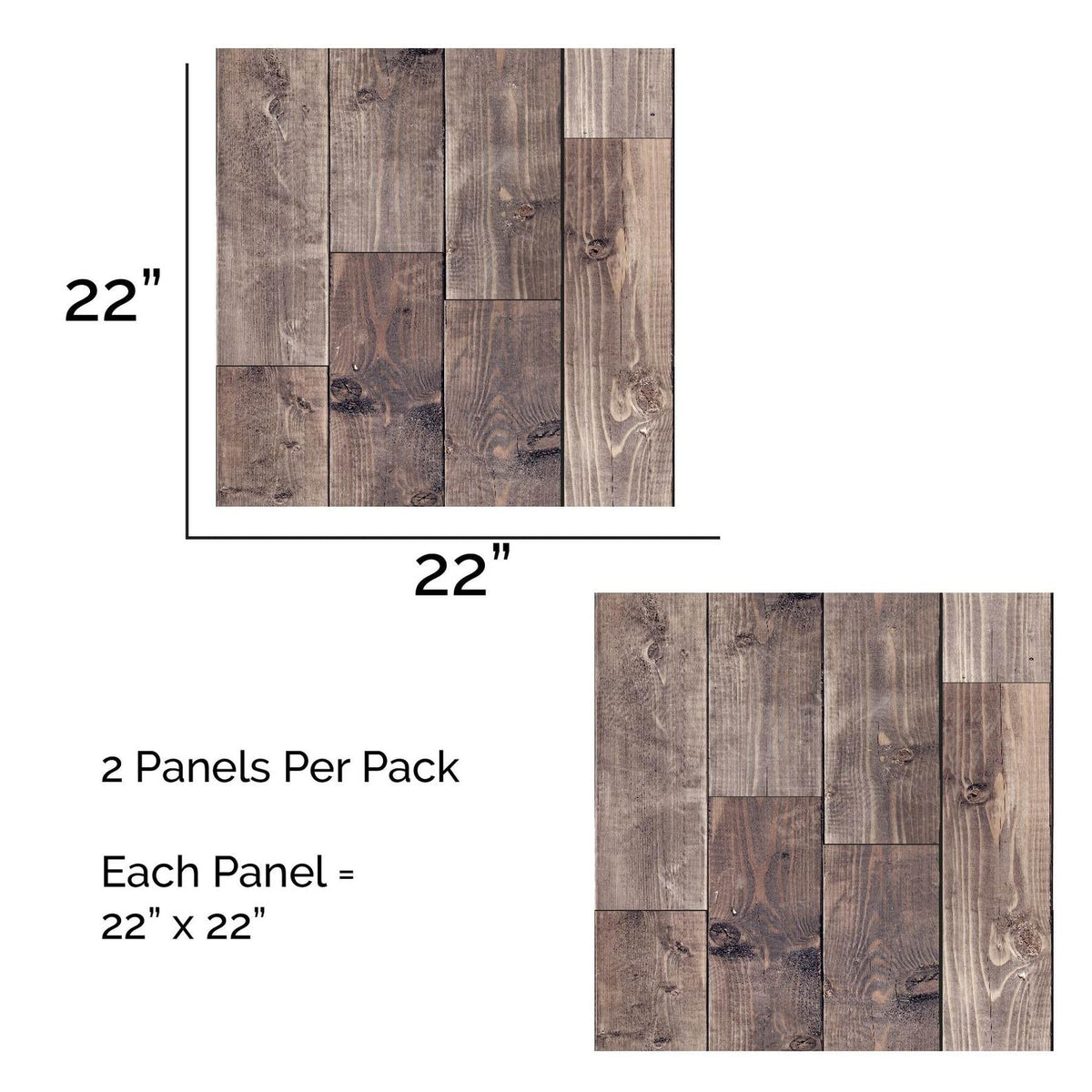 Sticker Decorative Panel Rustic Wood Plank Wall Decal Panels | Faux Pallet Headboard – Lolistix