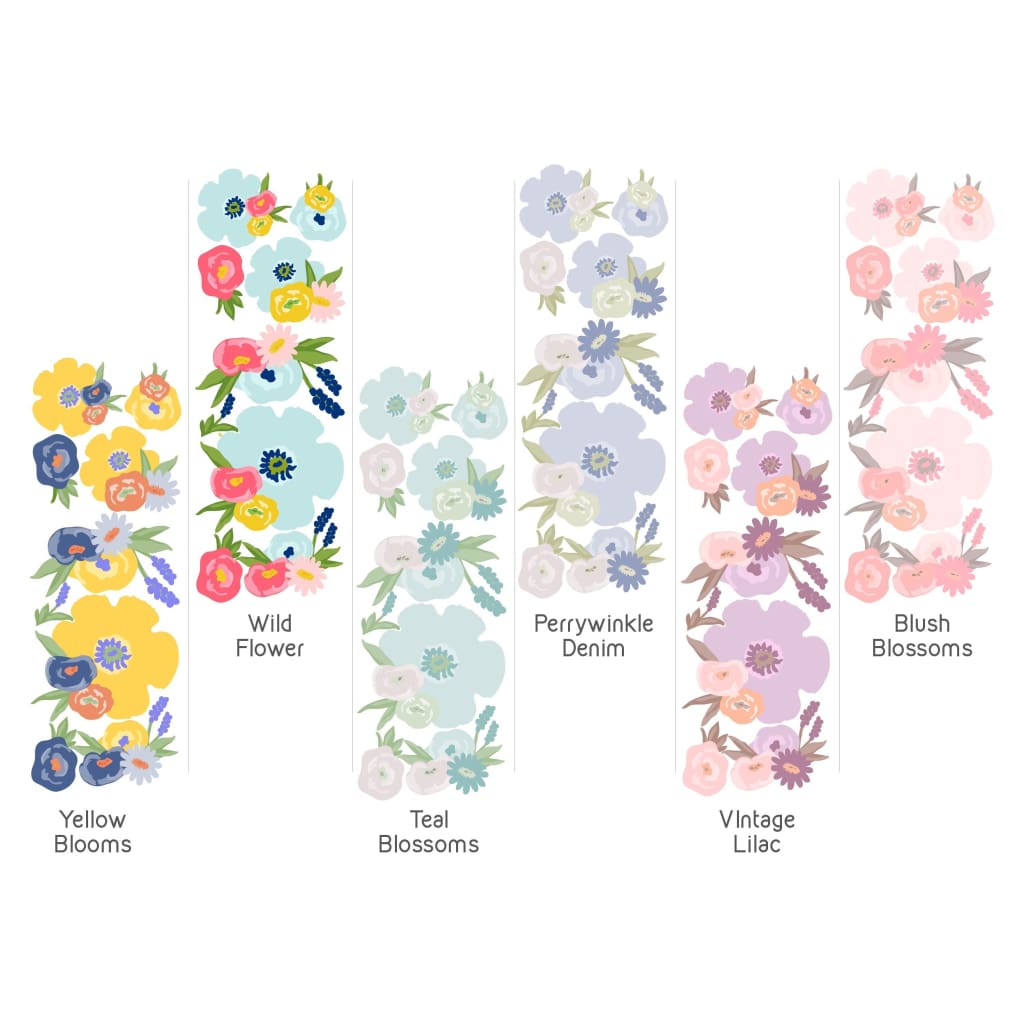 Spring Flowers Wall Decals | Yellow Blooms - Picture Perfect Decals