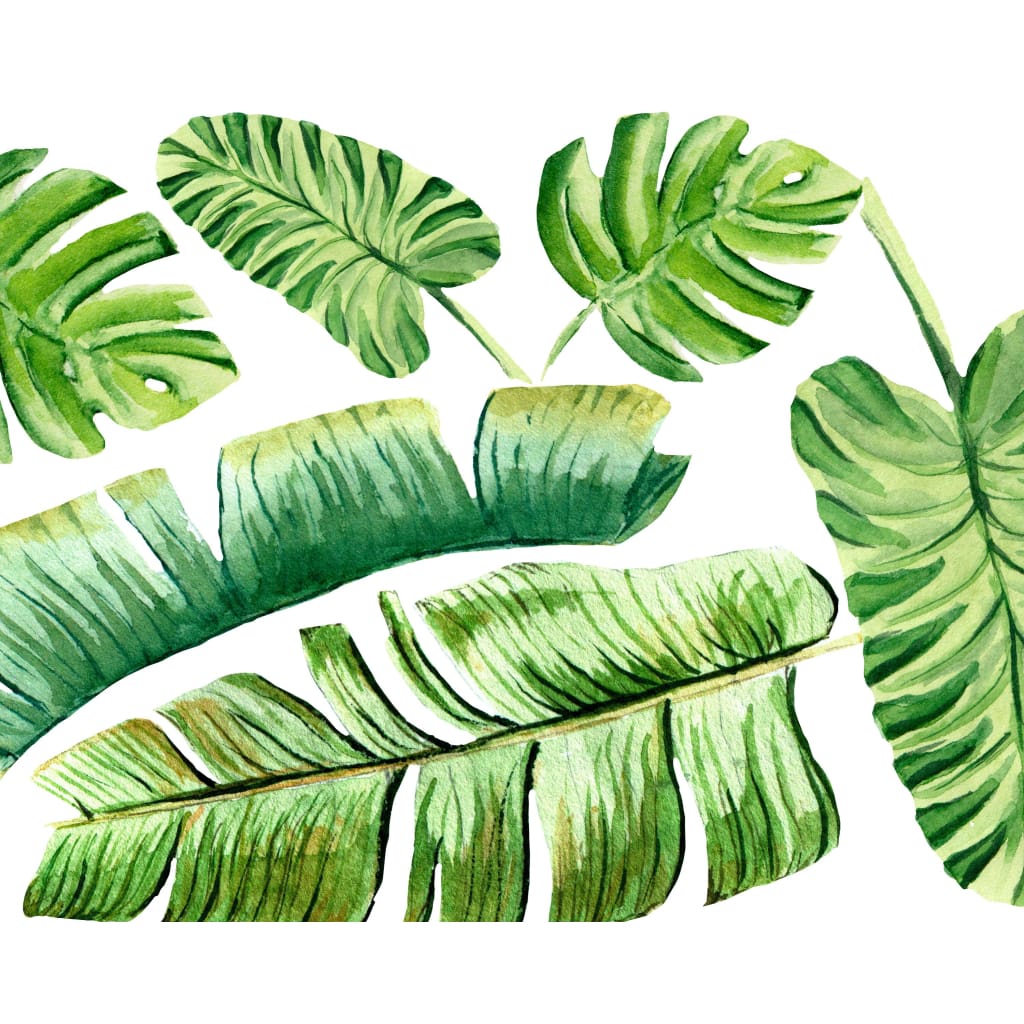 Tropical Palm Leaves Peel and Stick Wall Stickers - Picture Perfect Decals