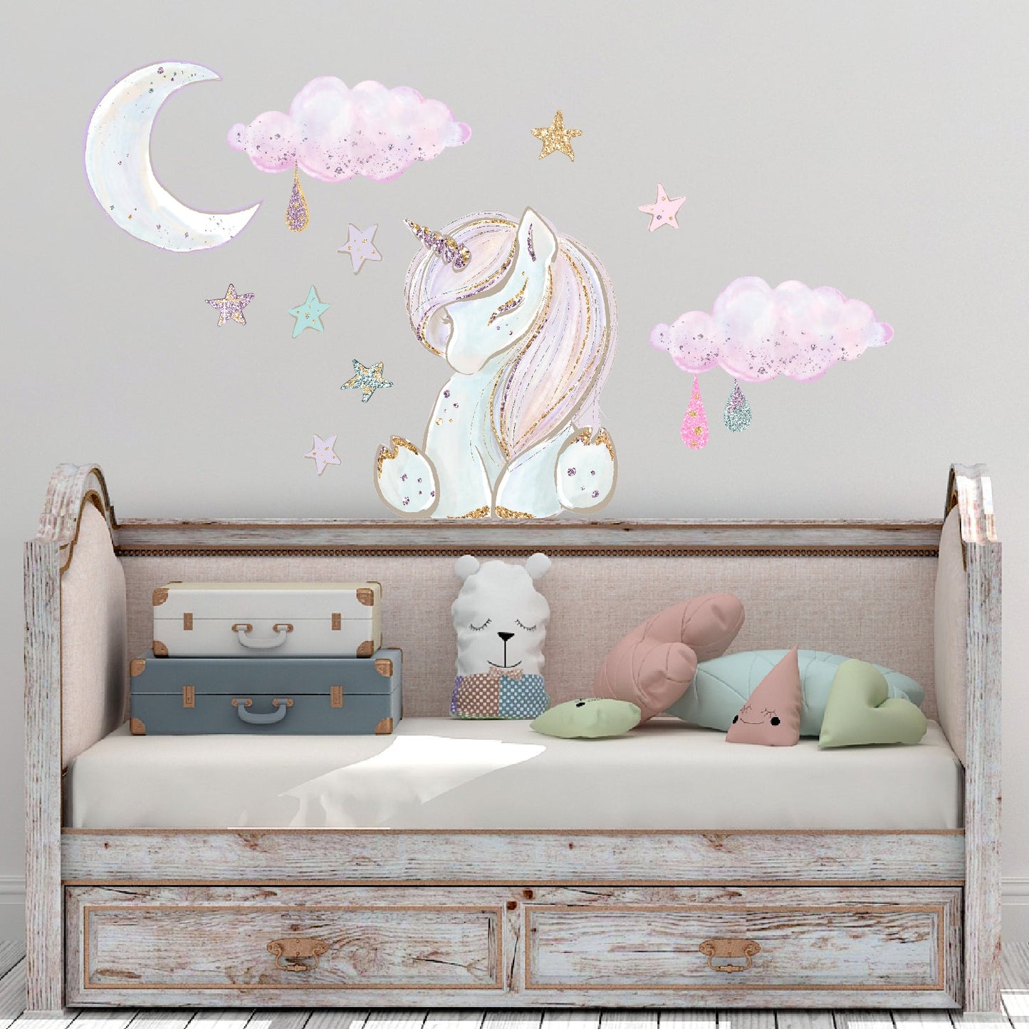 Unicorn Wall Decal Removable Reusable Wallpaper Sticker - Picture Perfect Decals