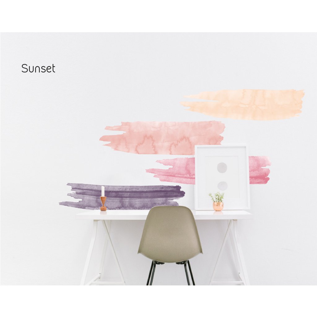 Watercolor Strokes Wall Decals | Desert - Picture Perfect Decals