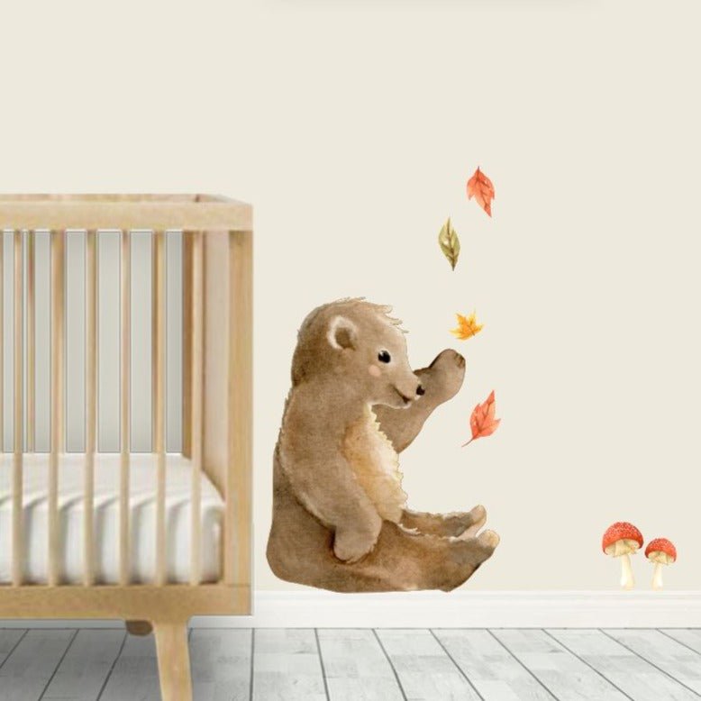 Woodland Nursery Removable Wall Decals | Sitting Bear - wall decals - Picture Perfect Decals